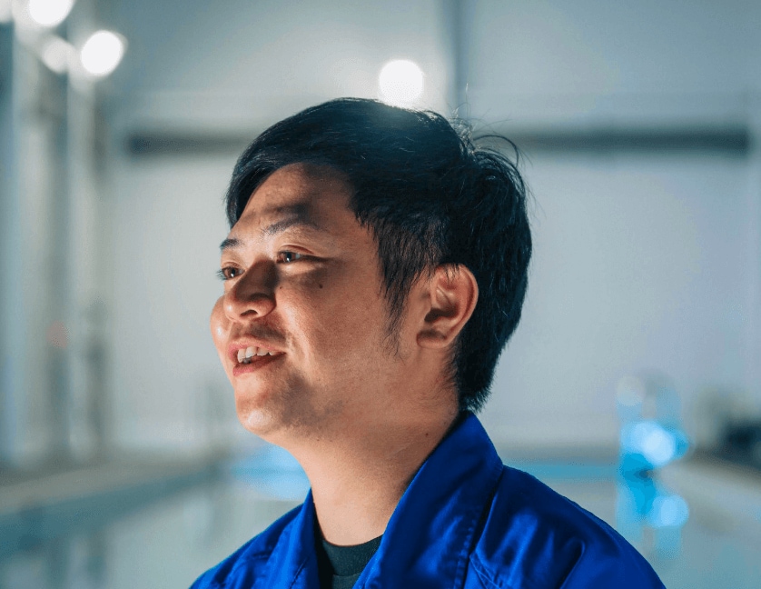 開発したロッドを携えてフィールドへ